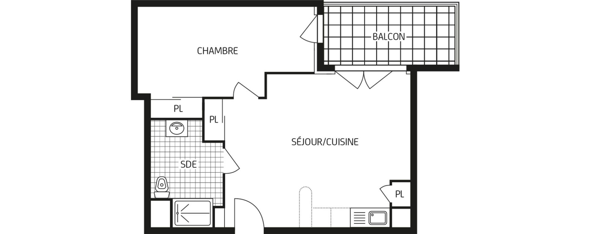 Appartement T2 de 46,61 m2 aux Sables-D'Olonne Arago