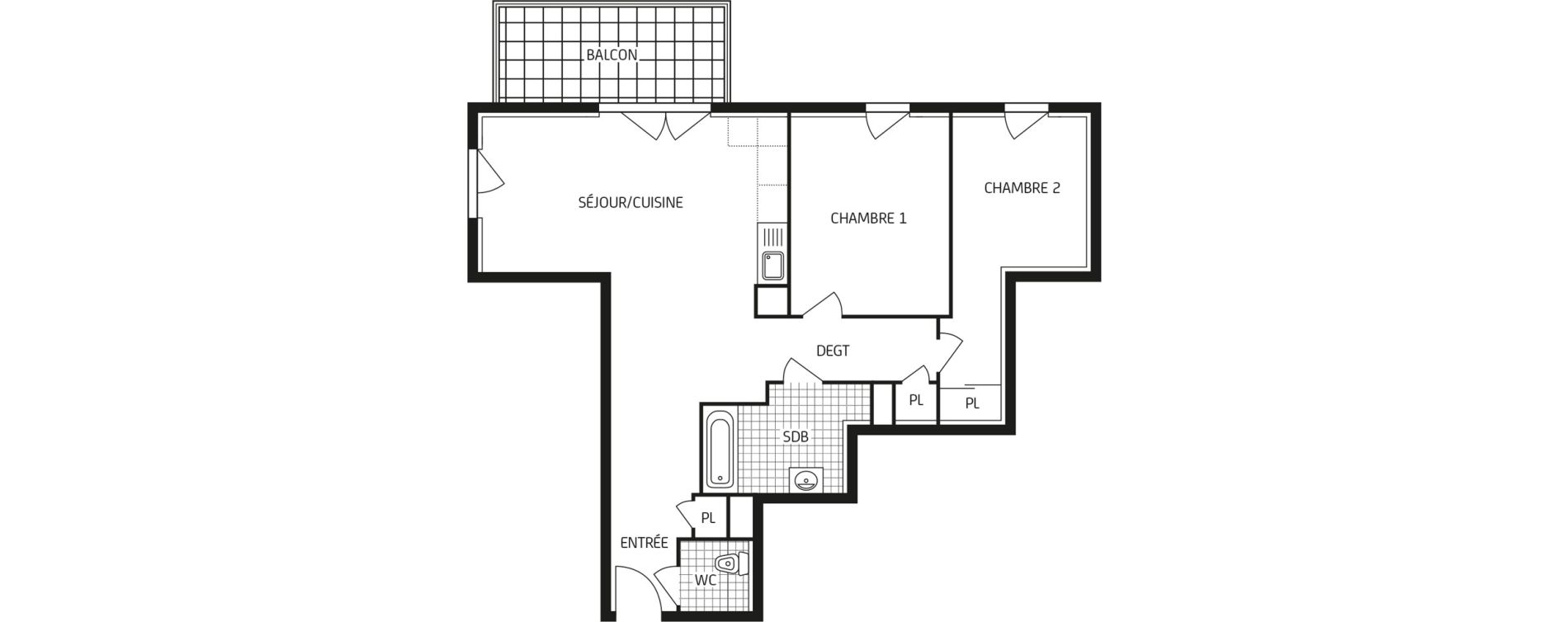 Appartement T3 de 67,27 m2 aux Sables-D'Olonne Arago