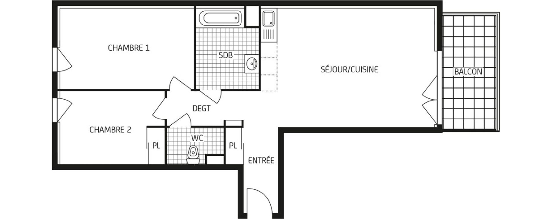 Appartement T3 de 66,69 m2 aux Sables-D'Olonne Arago