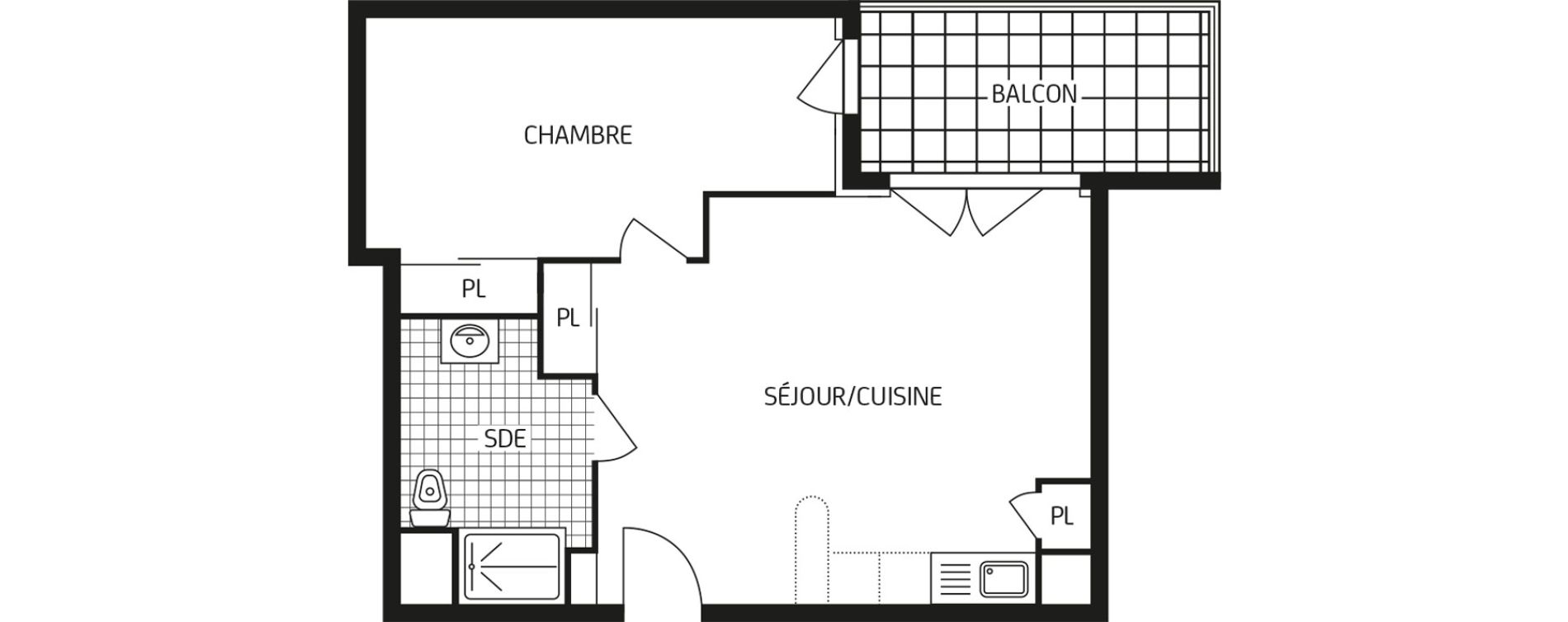 Appartement T2 de 46,60 m2 aux Sables-D'Olonne Arago