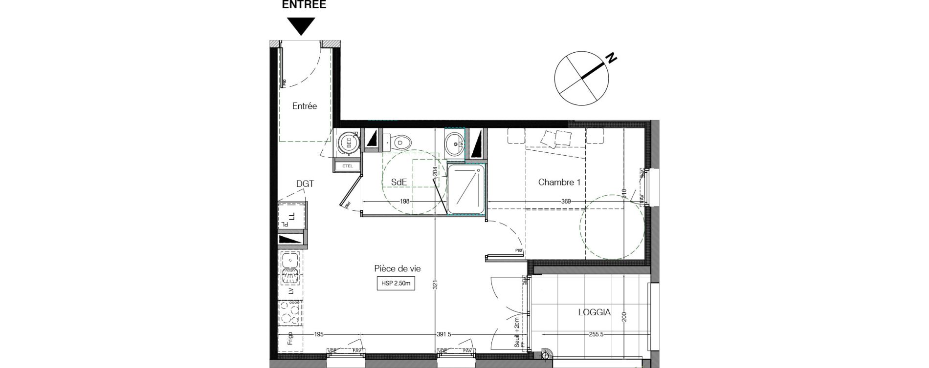 Appartement T2 de 40,30 m2 &agrave; Montaigu Centre