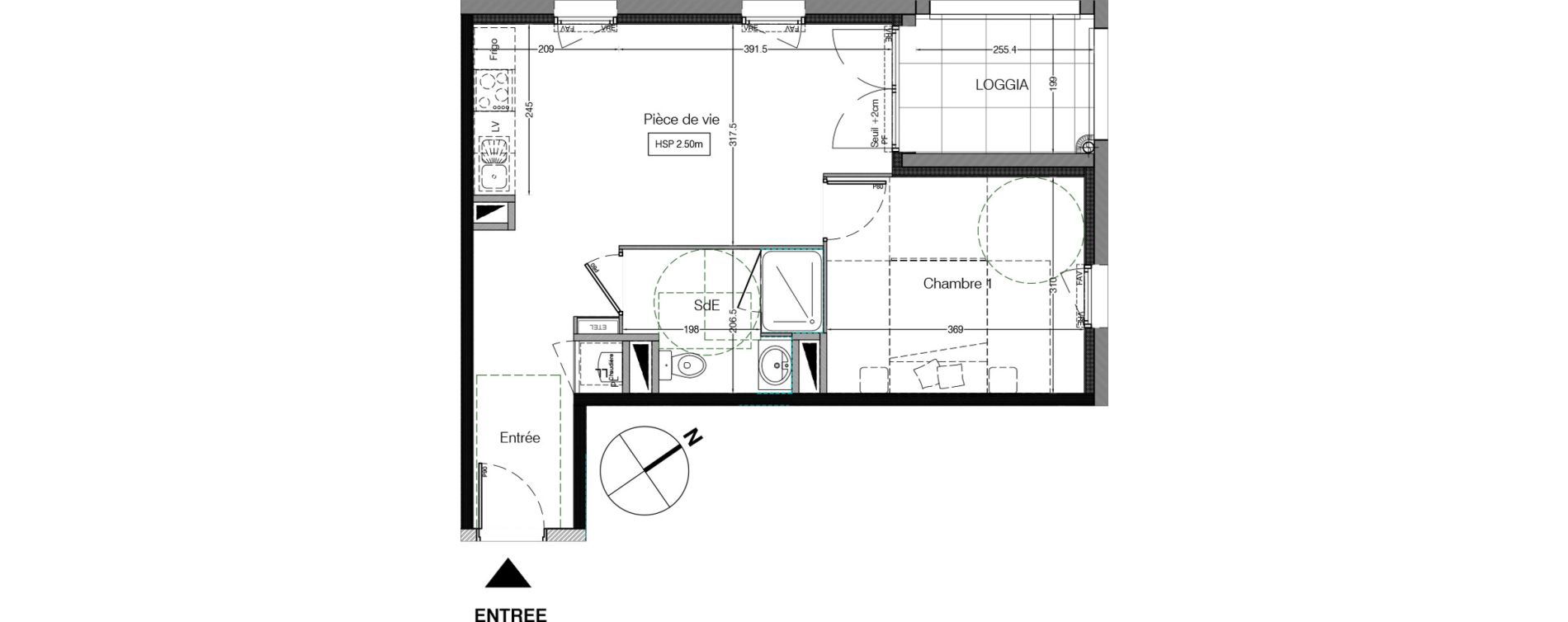 Appartement T2 de 41,40 m2 &agrave; Montaigu Centre