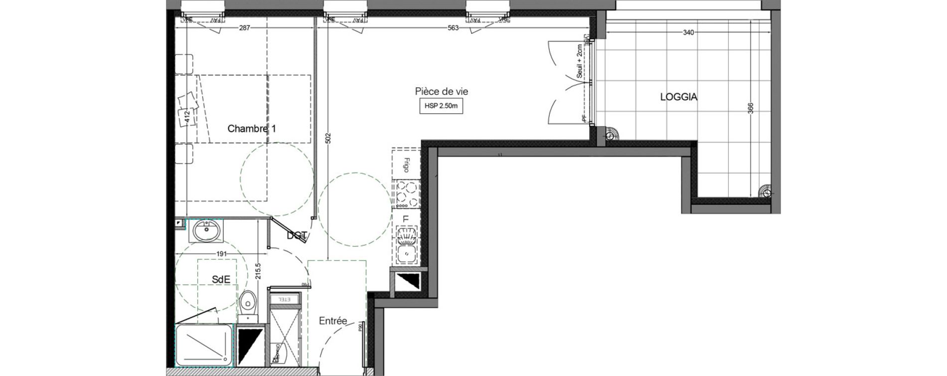 Appartement T2 de 42,10 m2 &agrave; Montaigu Centre