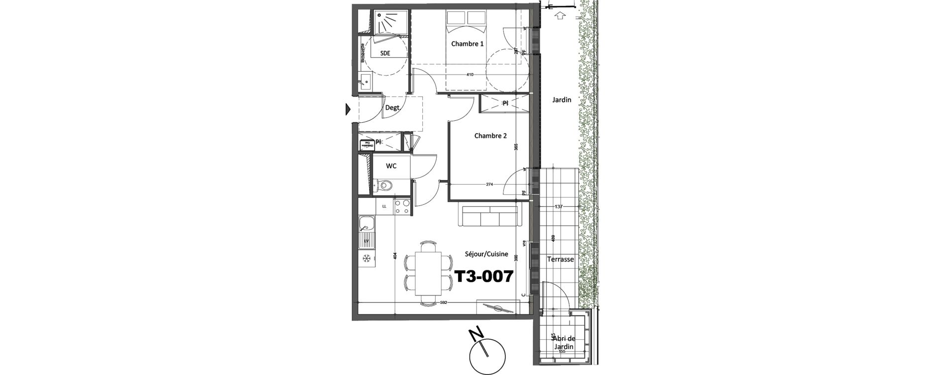 Appartement T3 de 59,35 m2 &agrave; Montaigu Saint-hilaire-de-loulay