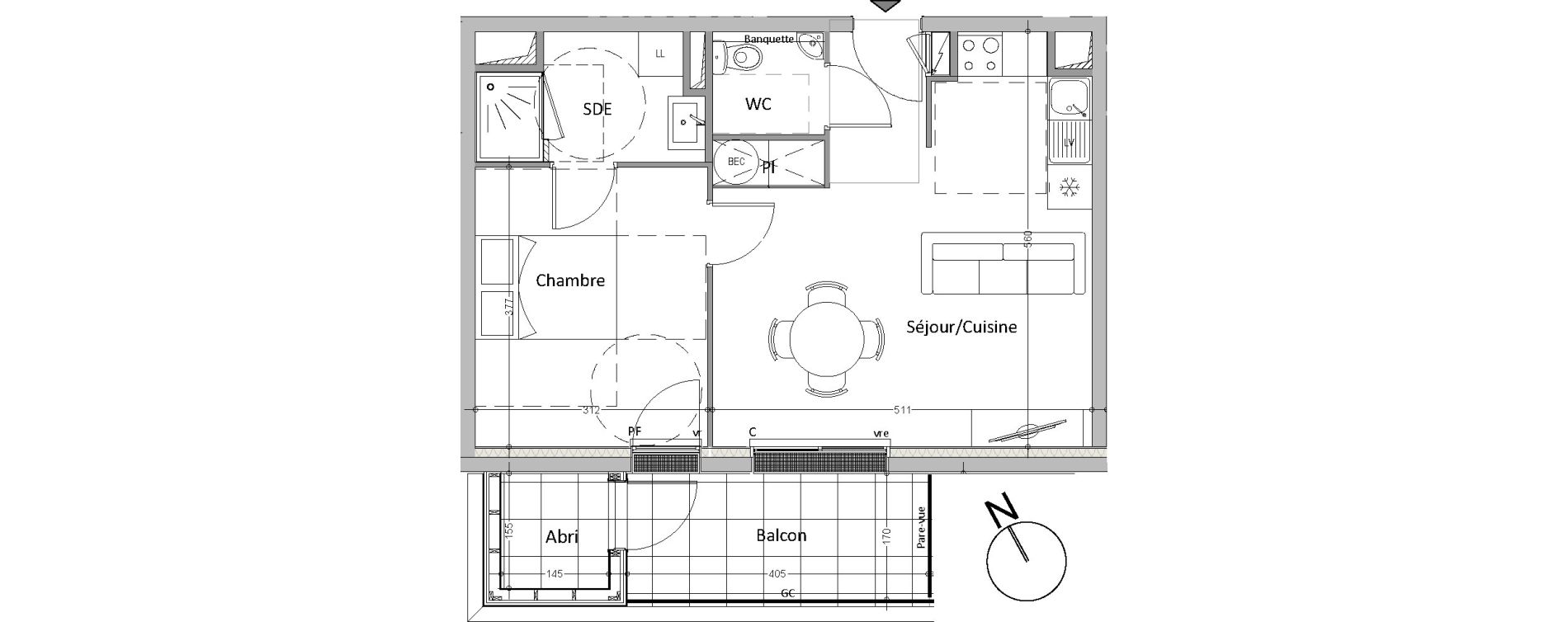 Appartement T2 de 44,15 m2 &agrave; Montaigu Saint-hilaire-de-loulay