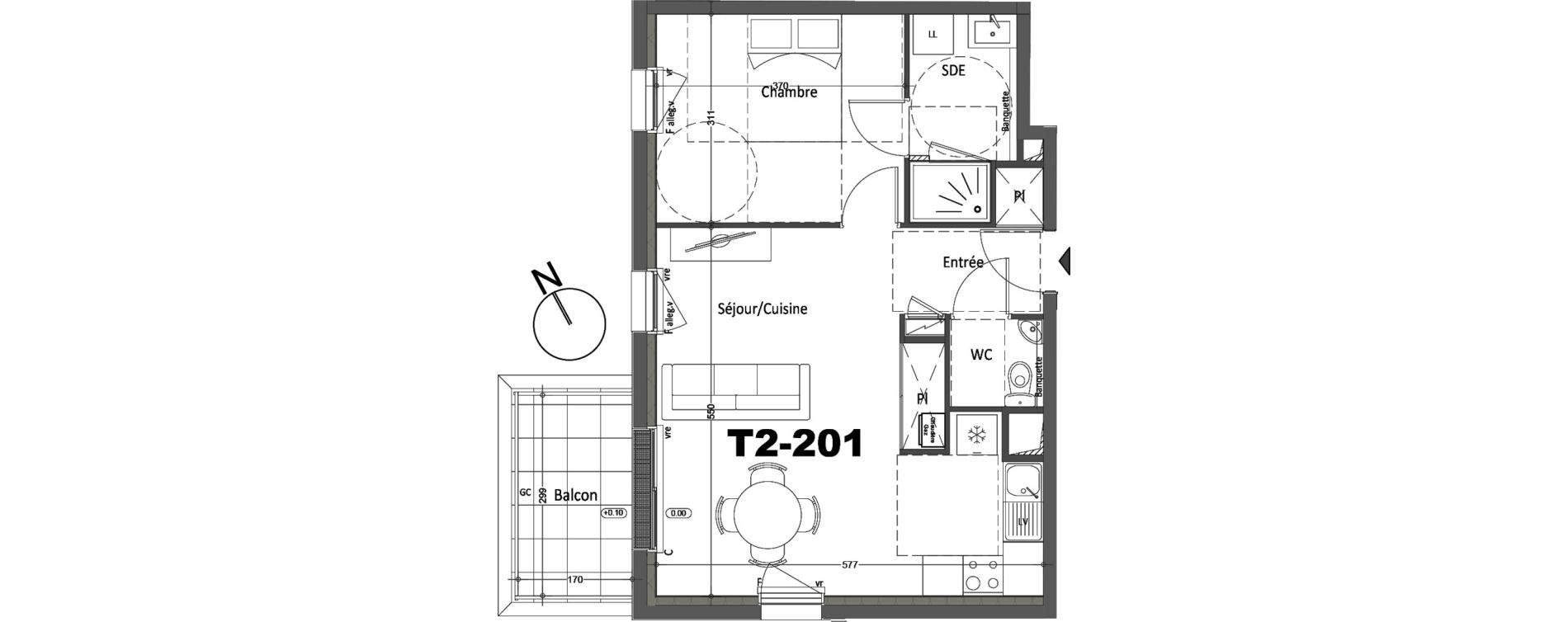 Appartement T2 de 47,35 m2 &agrave; Montaigu Saint-hilaire-de-loulay