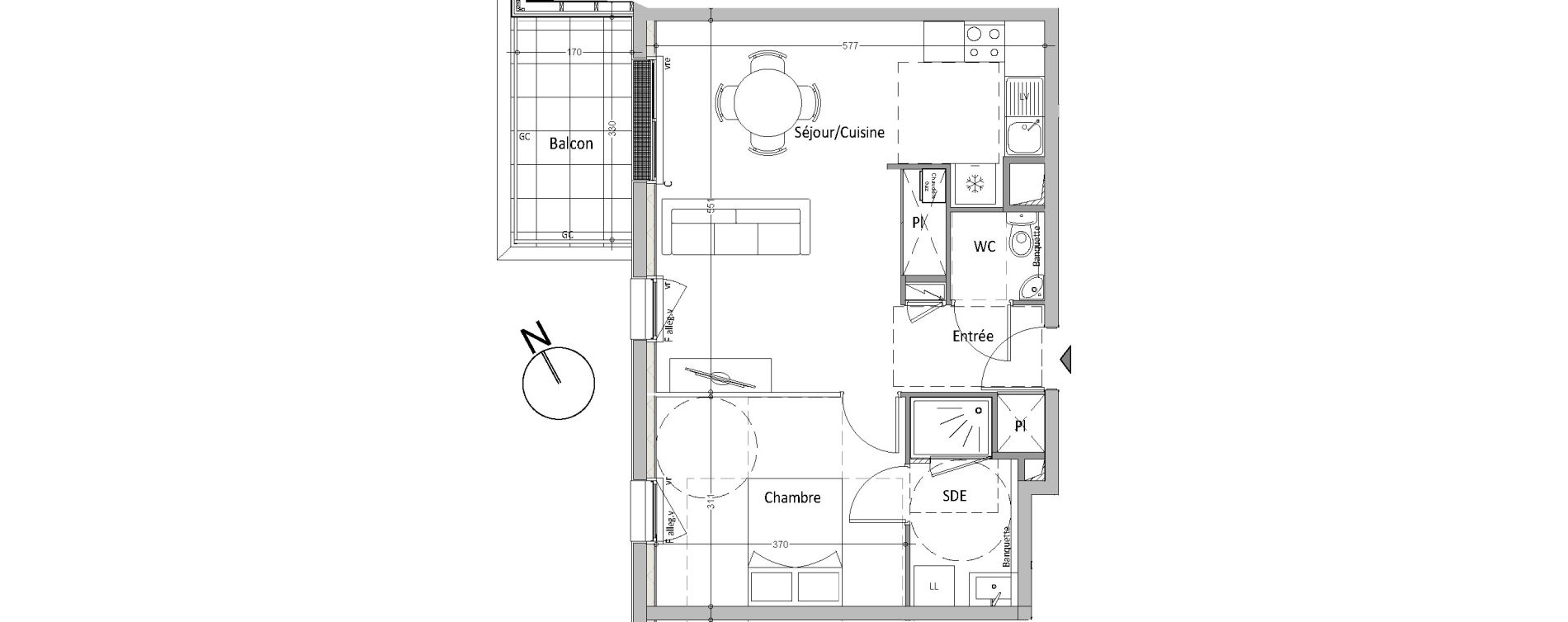 Appartement T2 de 47,40 m2 &agrave; Montaigu Saint-hilaire-de-loulay