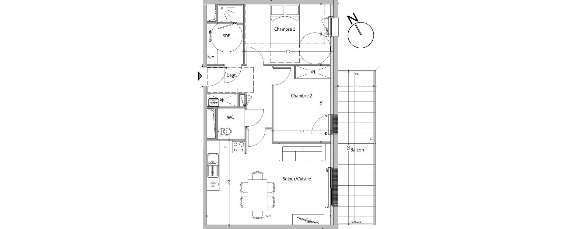 Appartement T3 de 59,41 m2 &agrave; Montaigu Saint-hilaire-de-loulay