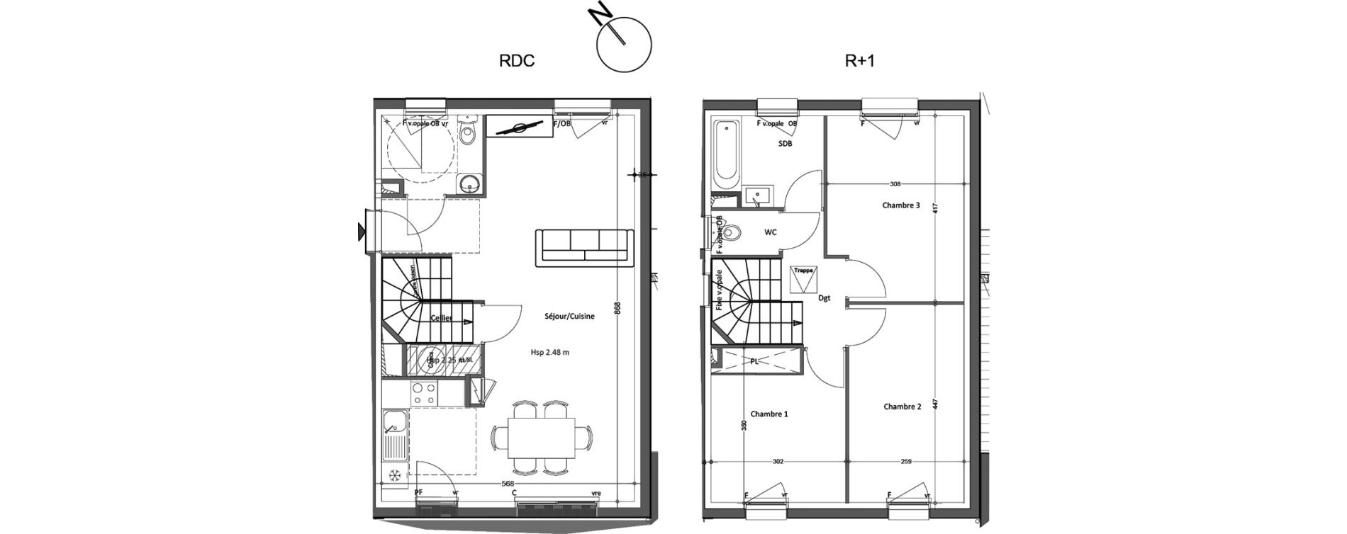 Maison T4 bis de 89,04 m2 &agrave; Montaigu Saint-hilaire-de-loulay