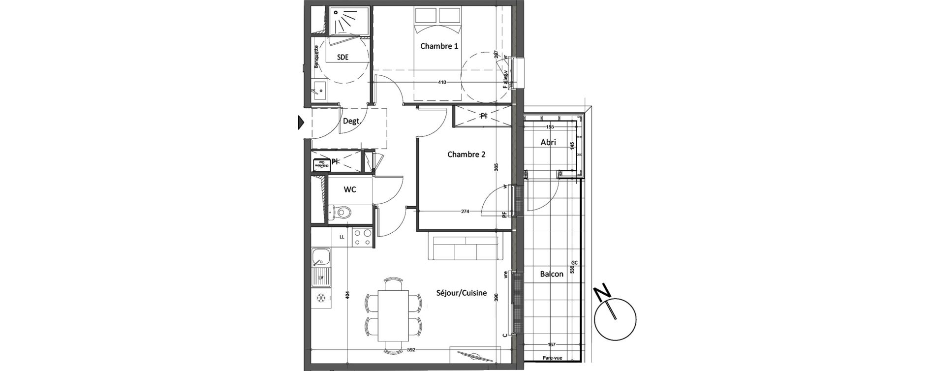 Appartement T3 de 59,40 m2 &agrave; Montaigu Saint-hilaire-de-loulay
