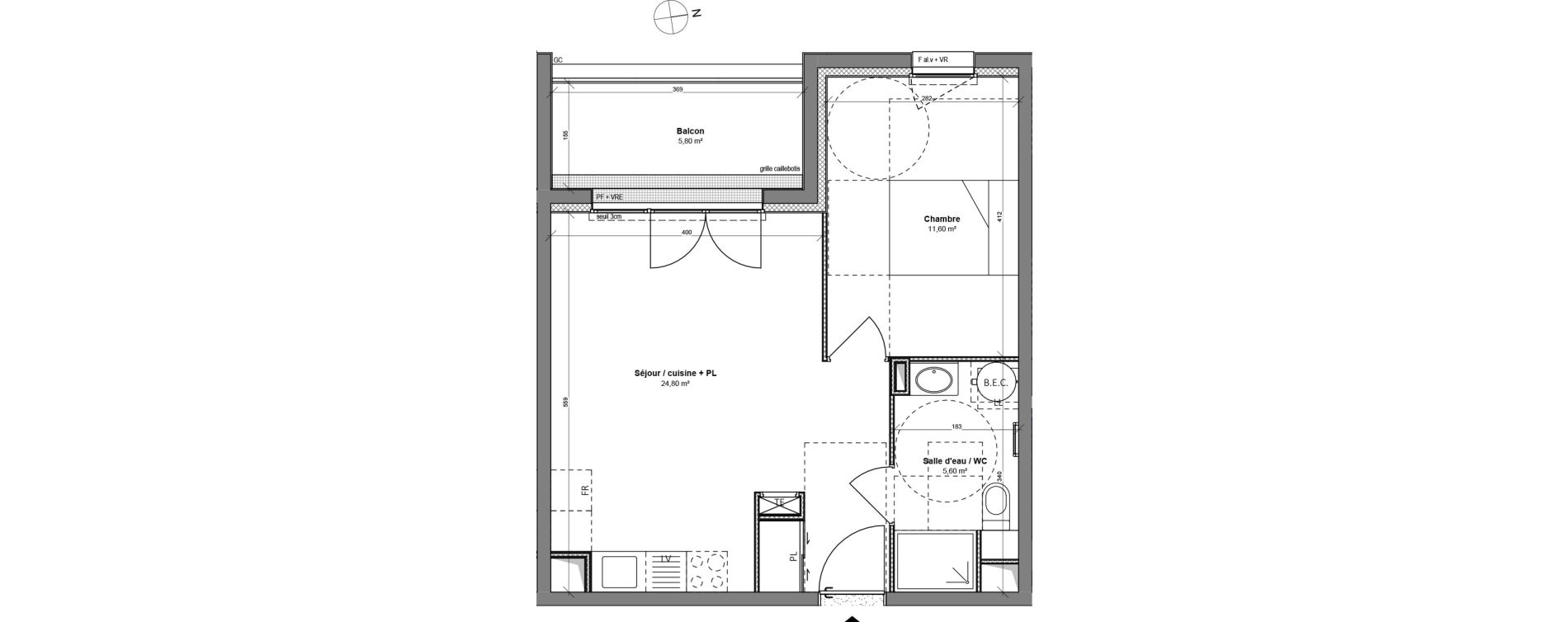 Appartement T2 de 42,00 m2 &agrave; Montaigu Centre