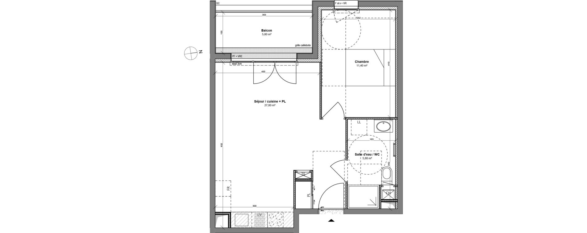 Appartement T2 de 44,20 m2 &agrave; Montaigu Centre