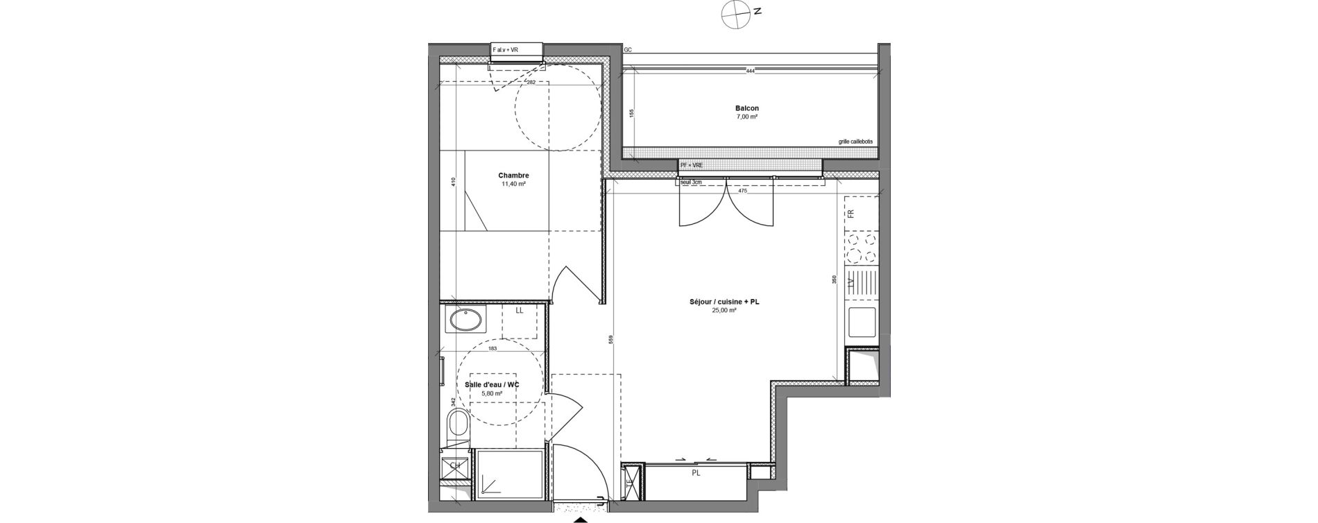 Appartement T2 de 42,40 m2 &agrave; Montaigu Centre
