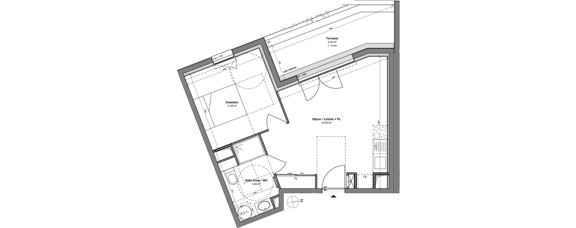 Appartement T2 de 39,40 m2 &agrave; Montaigu Centre