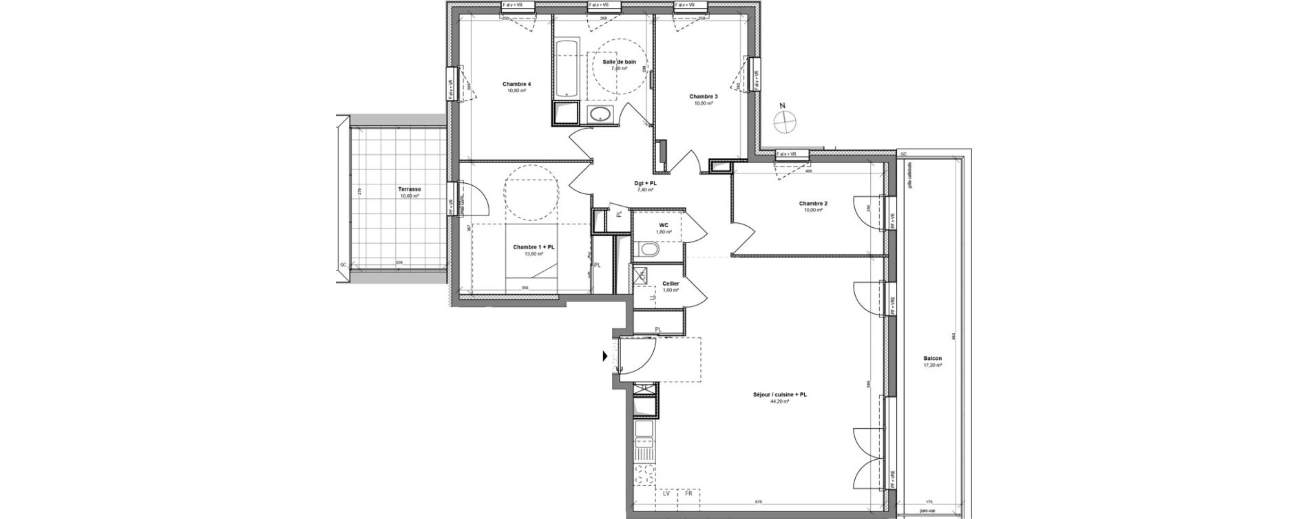 Appartement T5 de 108,80 m2 &agrave; Montaigu Centre