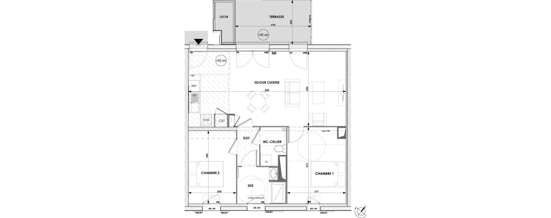 Appartement T3 de 66,78 m2 &agrave; Noirmoutier-En-L'&Icirc;le Centre