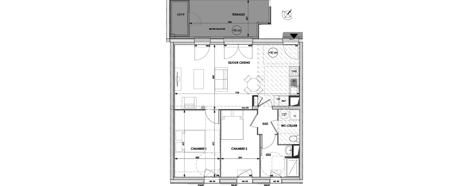 Appartement T3 de 61,52 m2 &agrave; Noirmoutier-En-L'&Icirc;le Centre