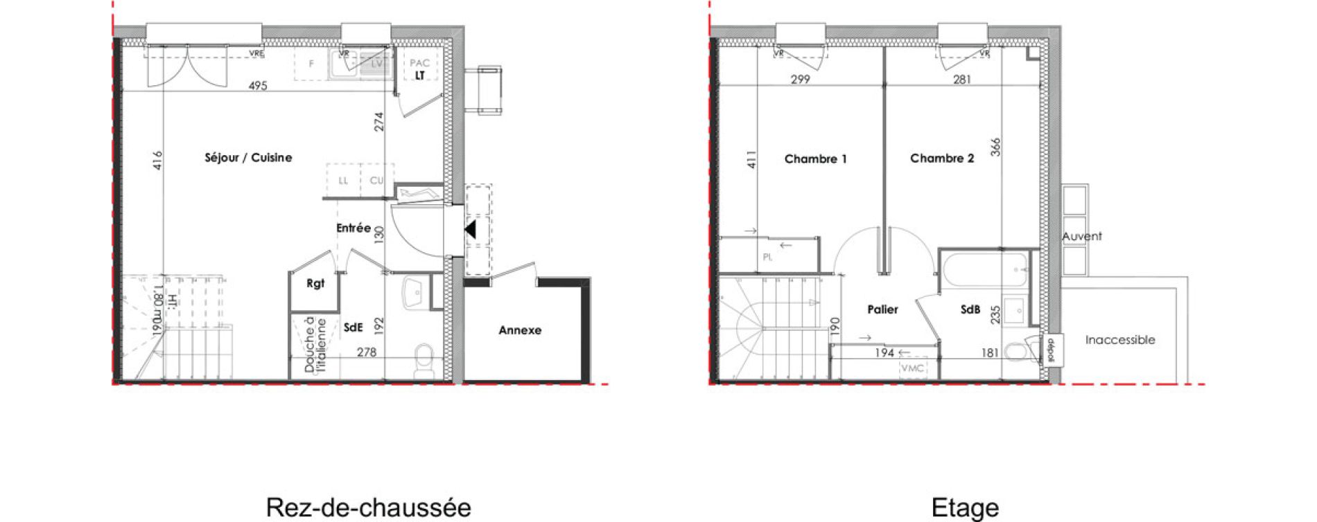 Villa T3 de 62,63 m2 &agrave; Notre-Dame-De-Monts Centre