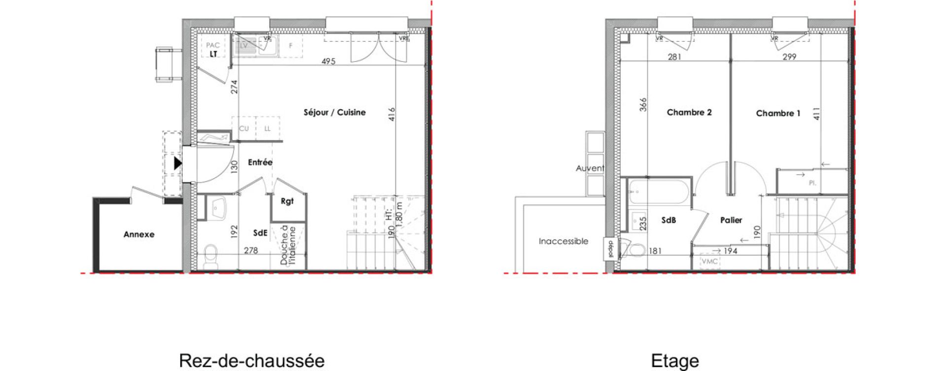 Villa T3 de 62,63 m2 &agrave; Notre-Dame-De-Monts Centre