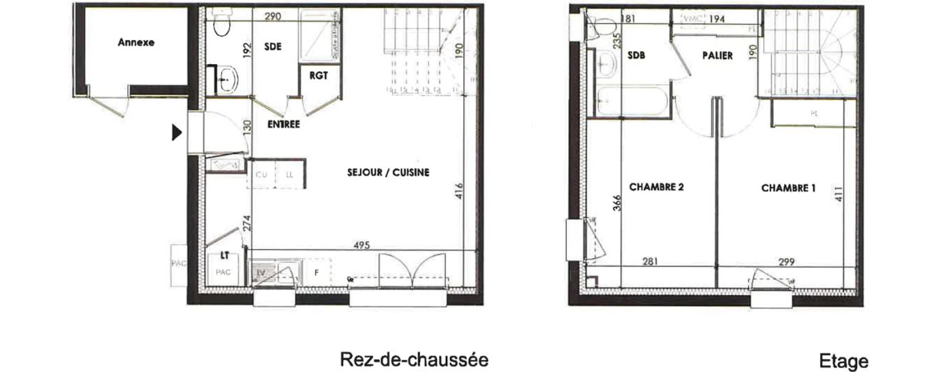 Duplex T3 de 62,66 m2 &agrave; Notre-Dame-De-Monts Centre