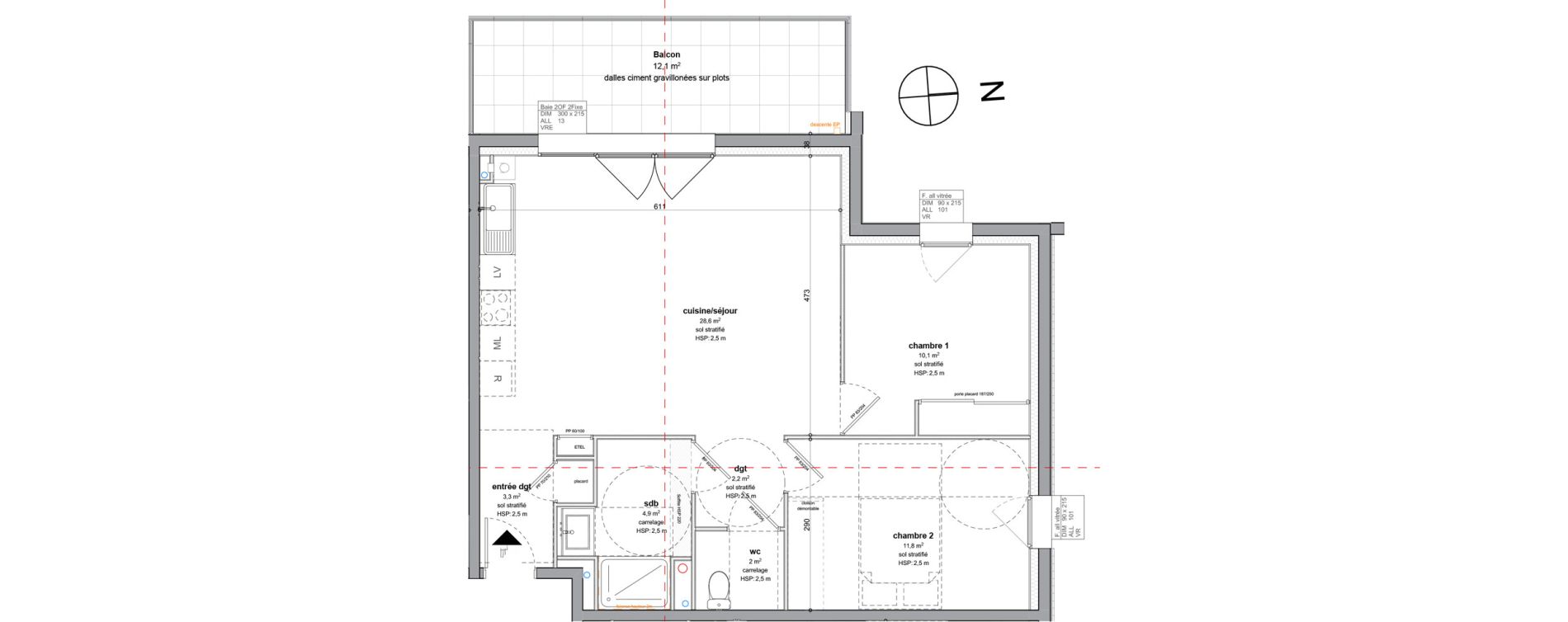 Appartement T3 de 62,50 m2 &agrave; Notre-Dame-De-Monts Centre