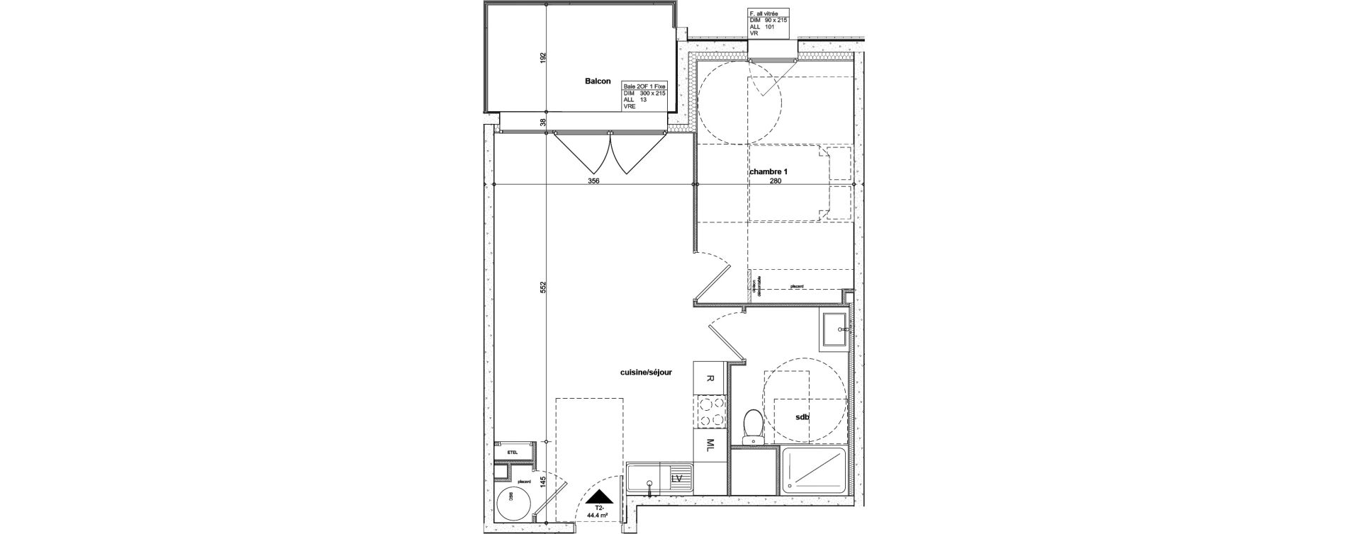 Appartement T2 de 44,00 m2 &agrave; Notre-Dame-De-Monts Centre