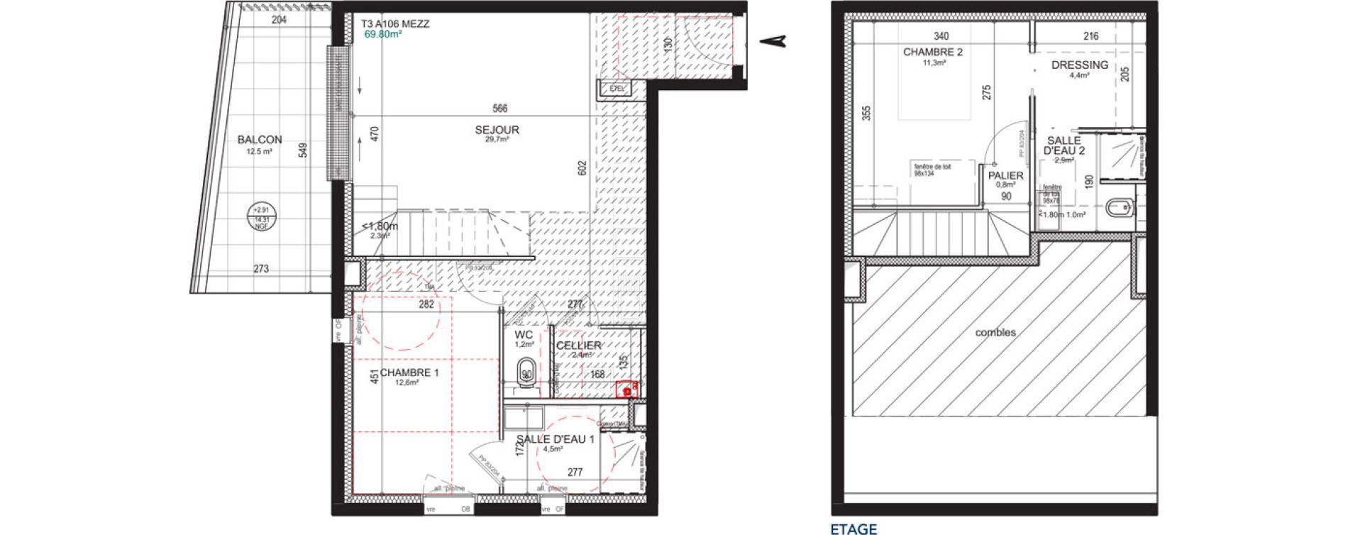 Duplex T3 de 69,80 m2 &agrave; Saint-Gilles-Croix-De-Vie Saint gilles