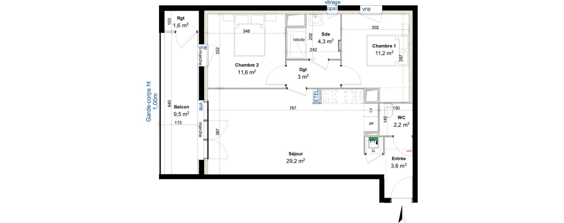 Appartement T3 de 65,10 m2 &agrave; Saint-Gilles-Croix-De-Vie Saint gilles