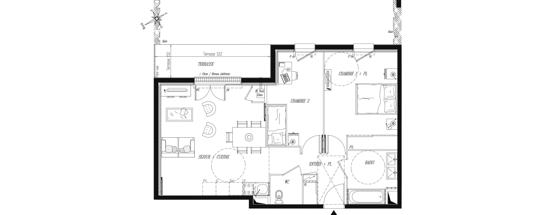 Appartement T3 de 62,00 m2 &agrave; Saint-Gilles-Croix-De-Vie Saint gilles