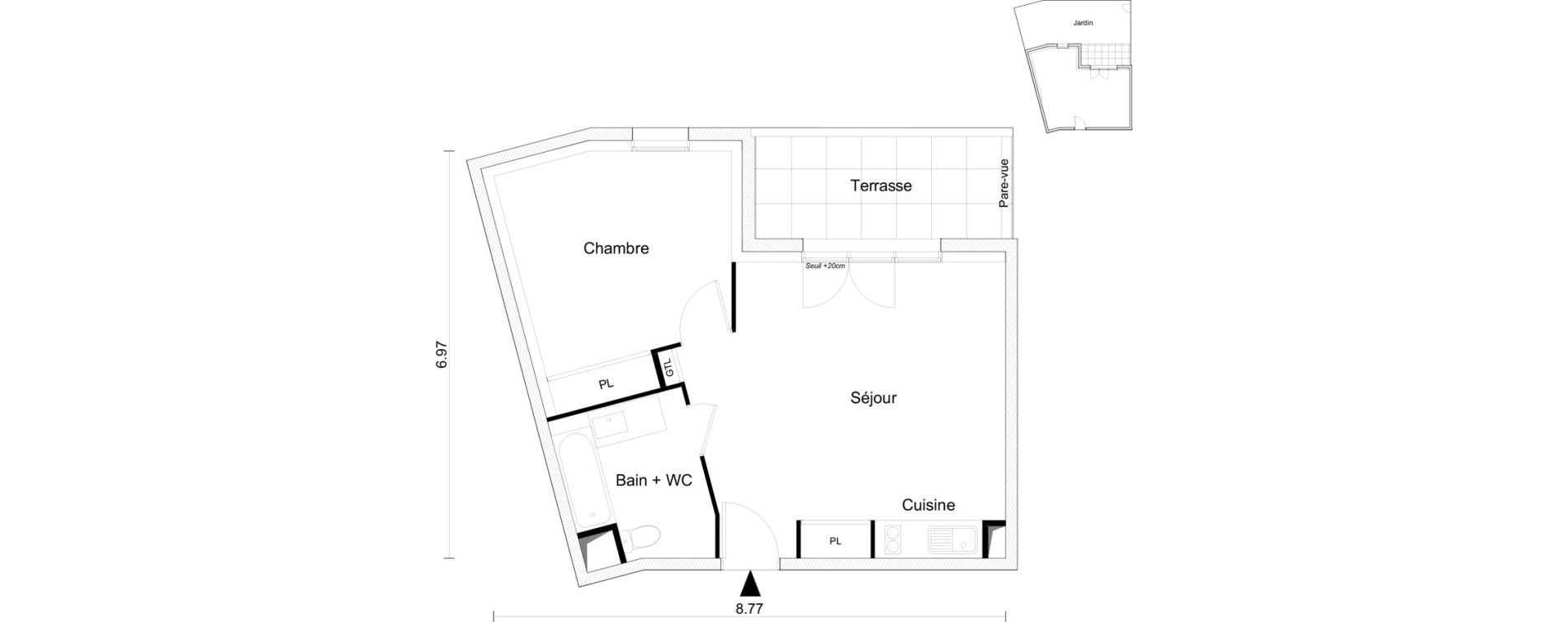 Appartement T2 de 45,16 m2 &agrave; Saint-Gilles-Croix-De-Vie Saint gilles
