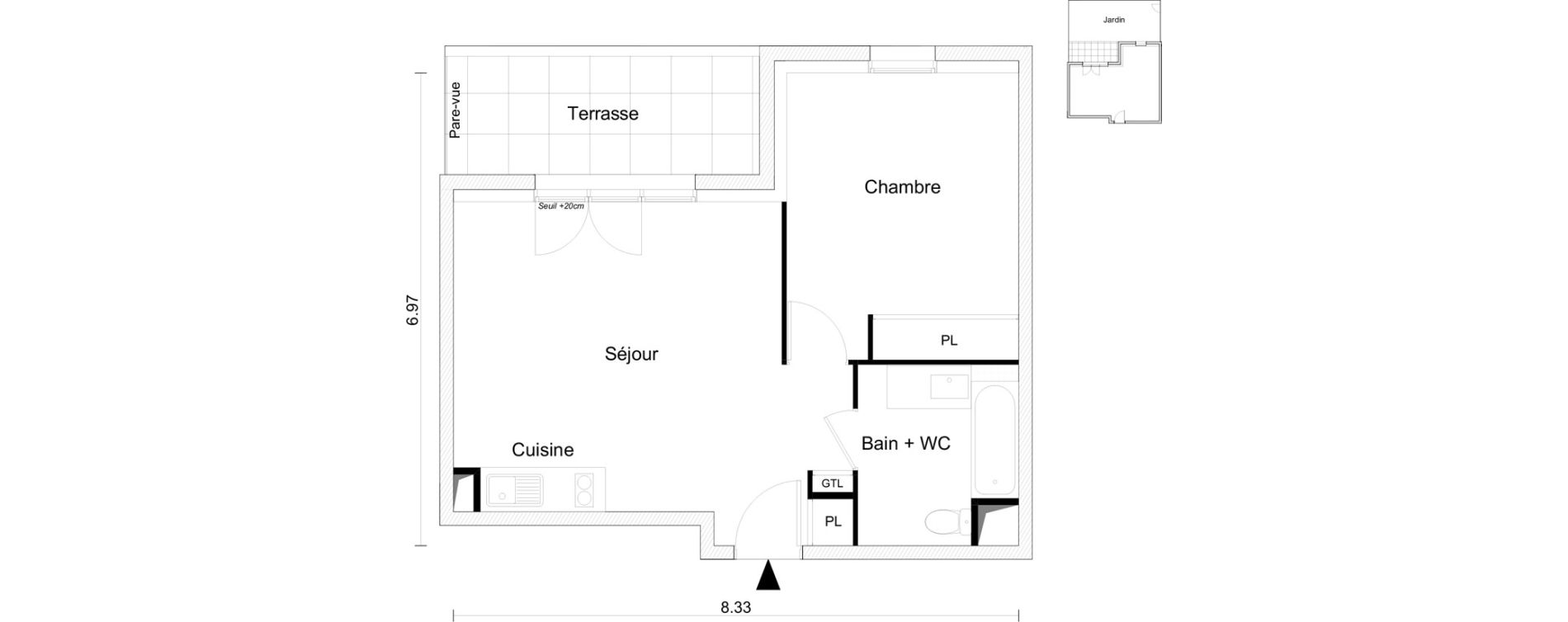 Appartement T2 de 45,14 m2 &agrave; Saint-Gilles-Croix-De-Vie Saint gilles