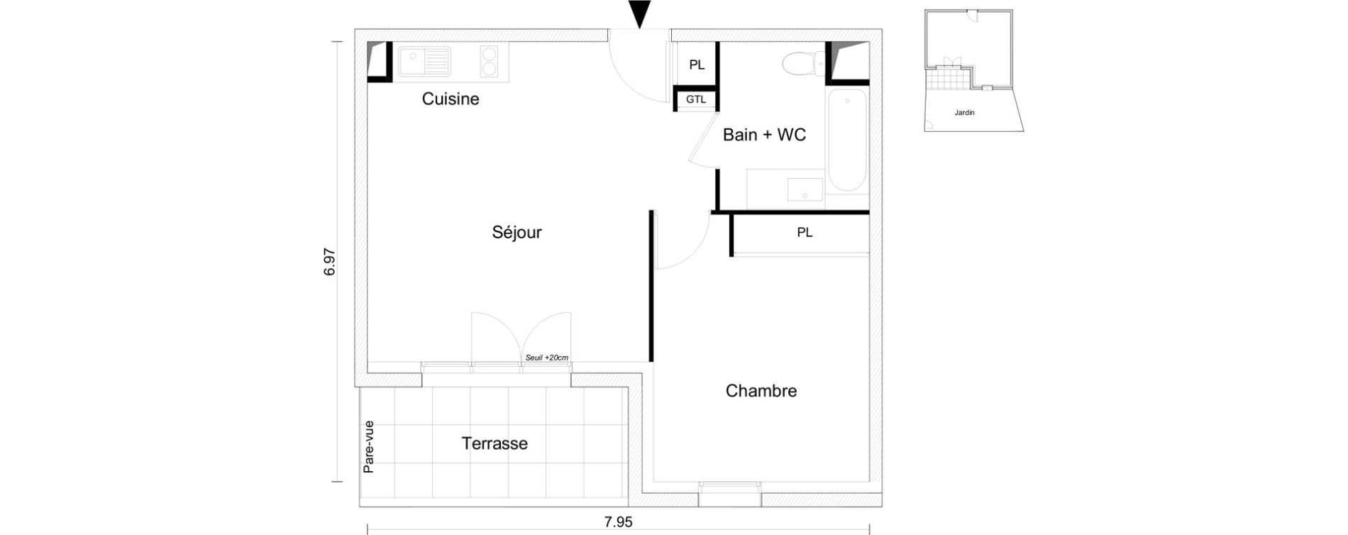 Appartement T2 de 45,13 m2 &agrave; Saint-Gilles-Croix-De-Vie Saint gilles