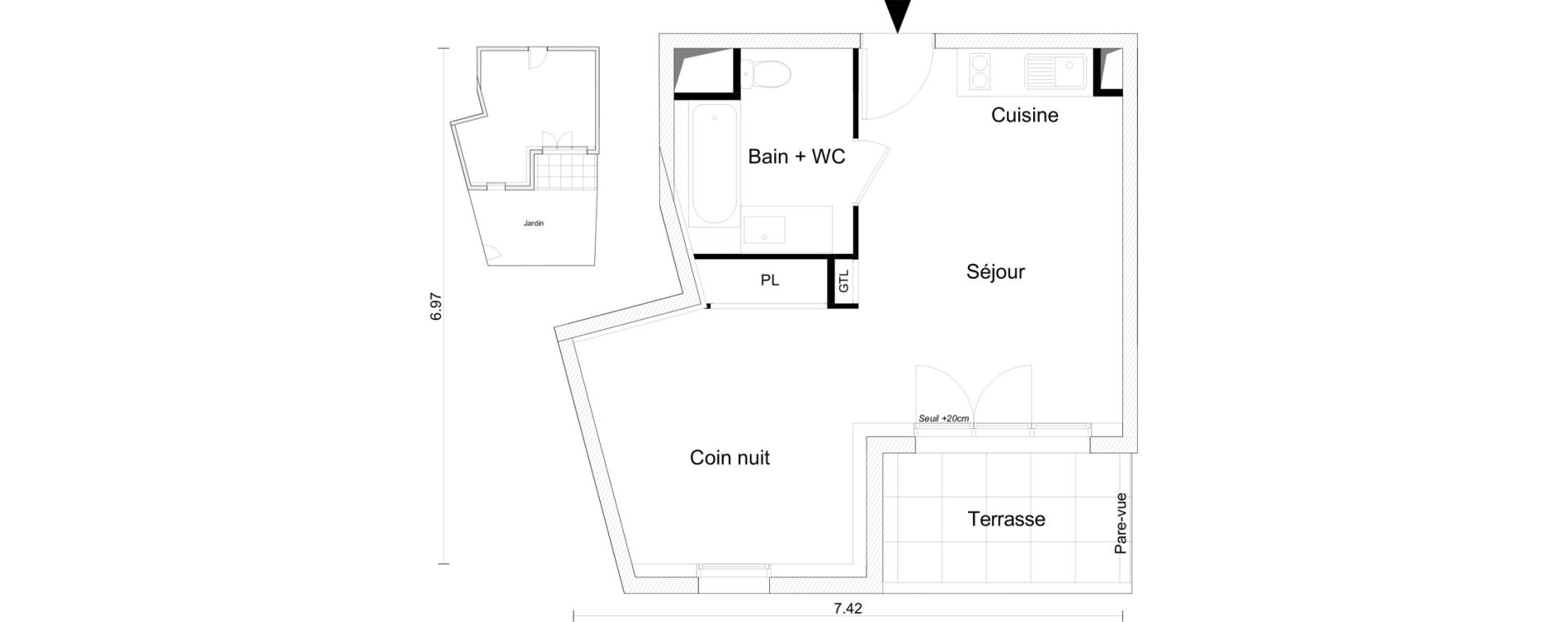 Appartement T1 bis de 36,51 m2 &agrave; Saint-Gilles-Croix-De-Vie Saint gilles