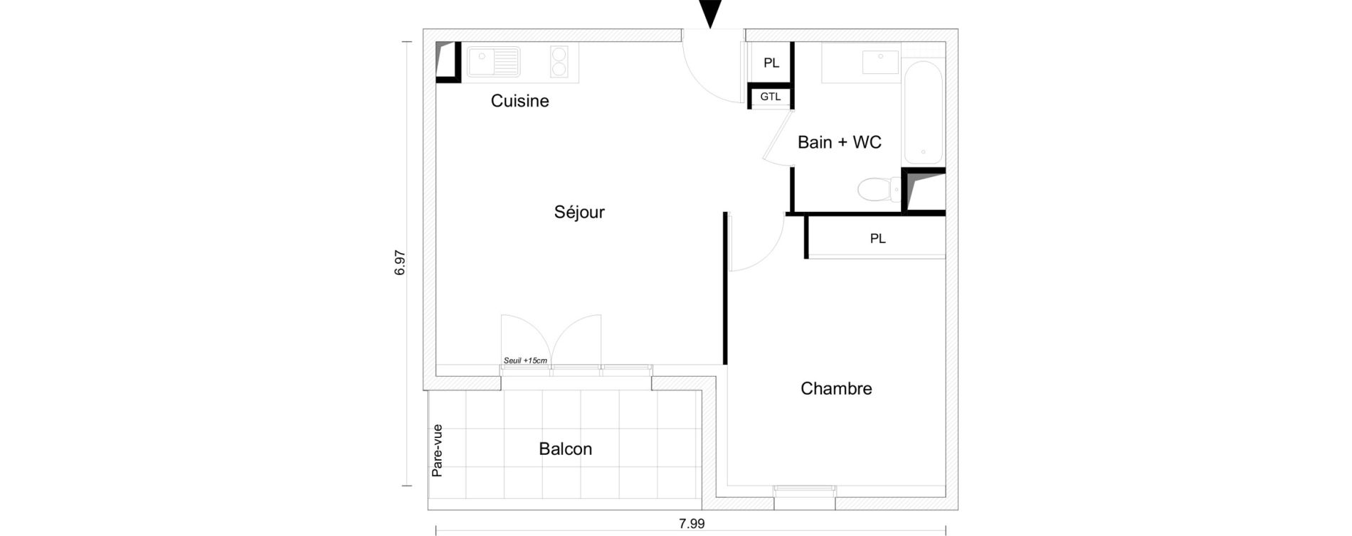 Appartement T2 de 45,34 m2 &agrave; Saint-Gilles-Croix-De-Vie Saint gilles