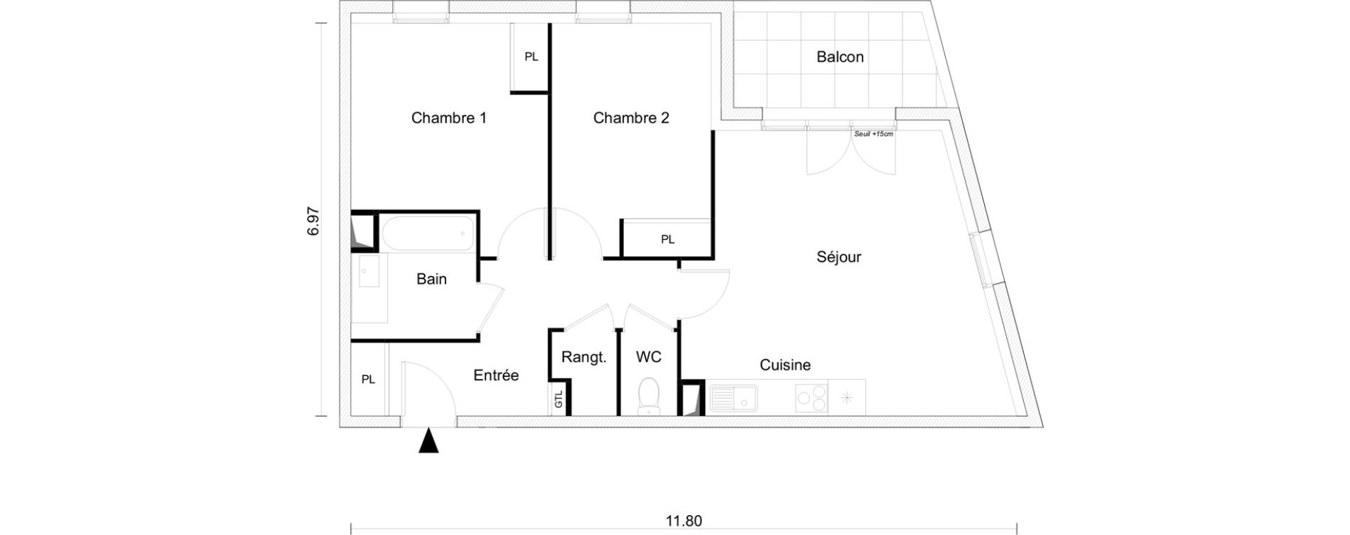 Appartement T3 de 65,84 m2 &agrave; Saint-Gilles-Croix-De-Vie Saint gilles