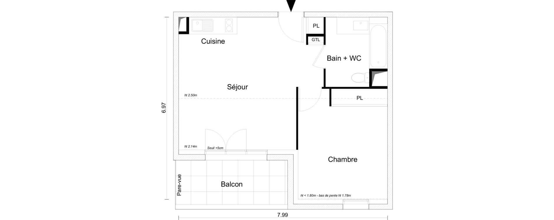 Appartement T2 de 45,27 m2 &agrave; Saint-Gilles-Croix-De-Vie Saint gilles