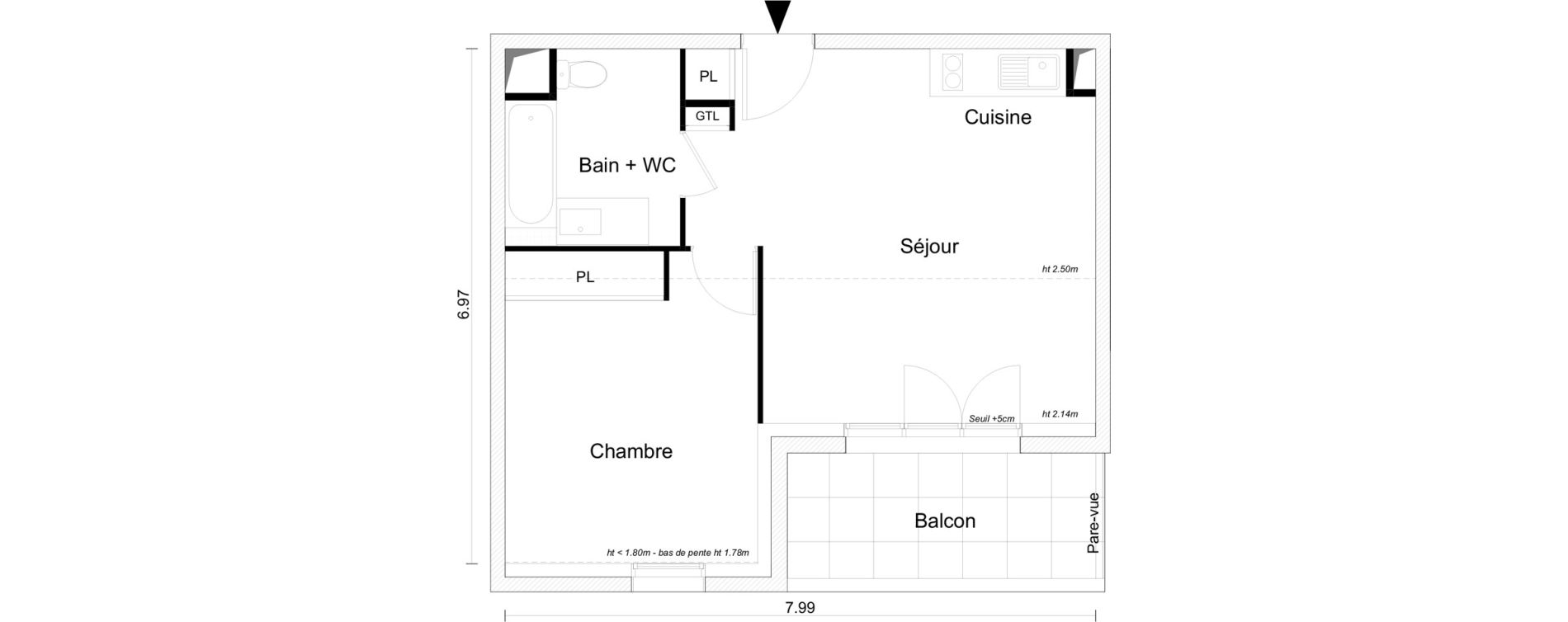 Appartement T2 de 45,27 m2 &agrave; Saint-Gilles-Croix-De-Vie Saint gilles