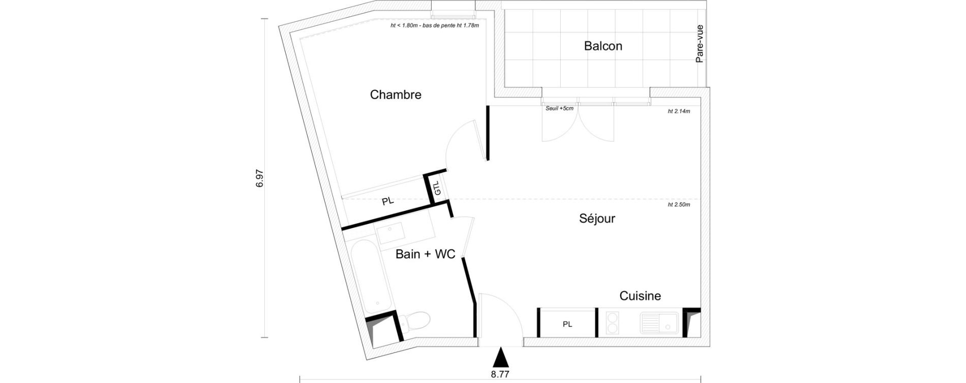 Appartement T2 de 45,05 m2 &agrave; Saint-Gilles-Croix-De-Vie Saint gilles