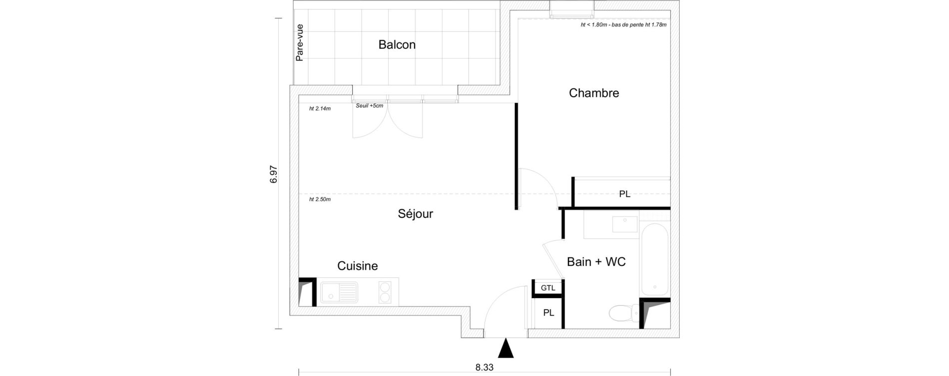 Appartement T2 de 45,07 m2 &agrave; Saint-Gilles-Croix-De-Vie Saint gilles
