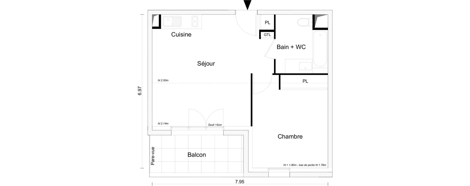 Appartement T2 de 45,06 m2 &agrave; Saint-Gilles-Croix-De-Vie Saint gilles