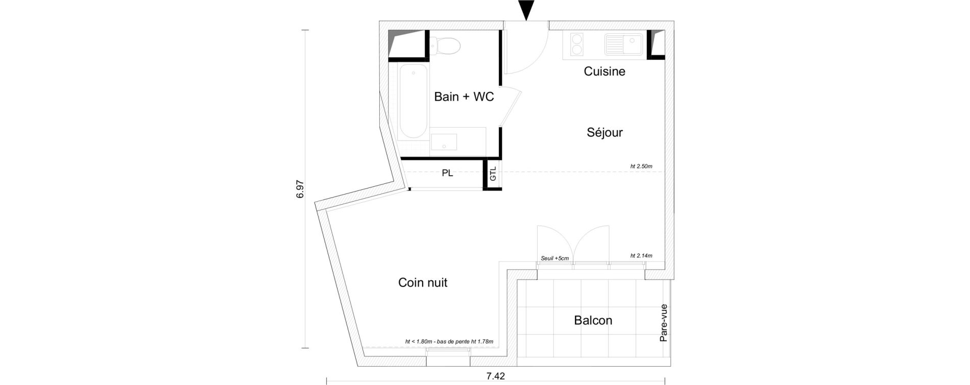 Appartement T1 bis de 36,45 m2 &agrave; Saint-Gilles-Croix-De-Vie Saint gilles