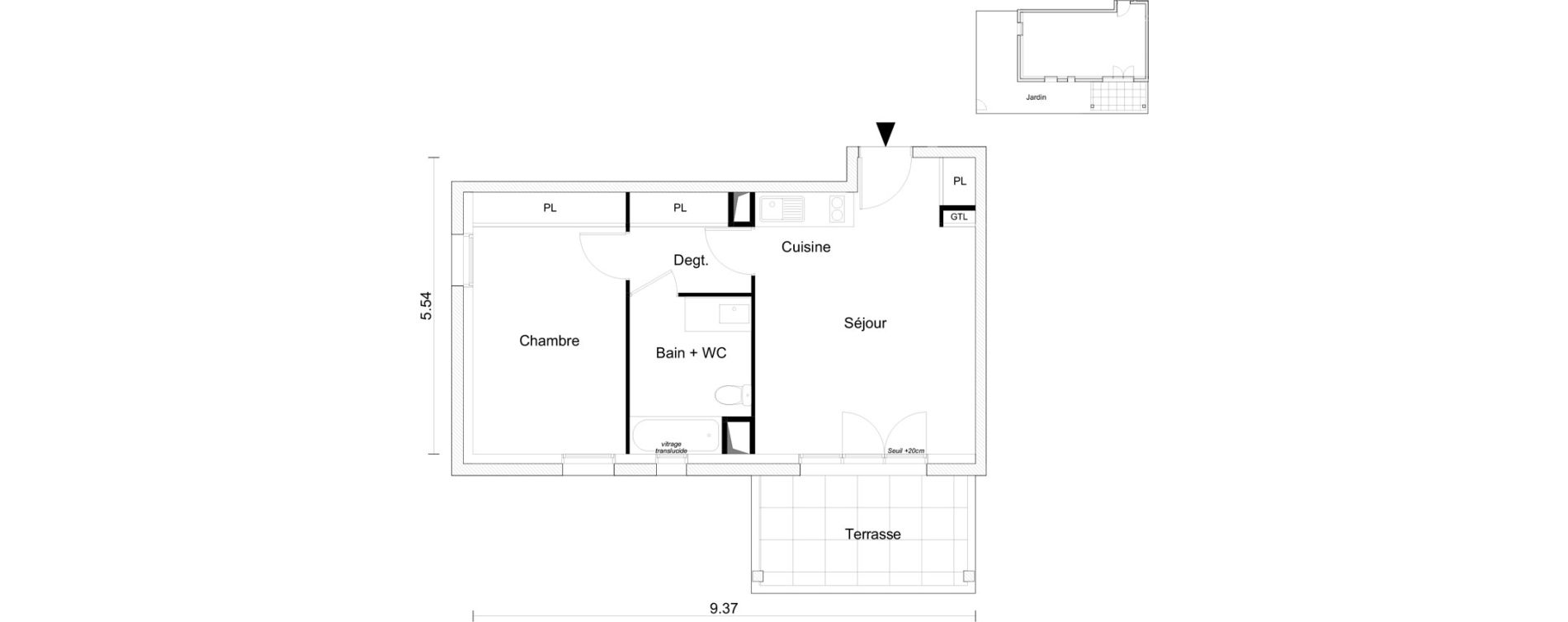 Appartement T2 de 45,48 m2 &agrave; Saint-Gilles-Croix-De-Vie Saint gilles