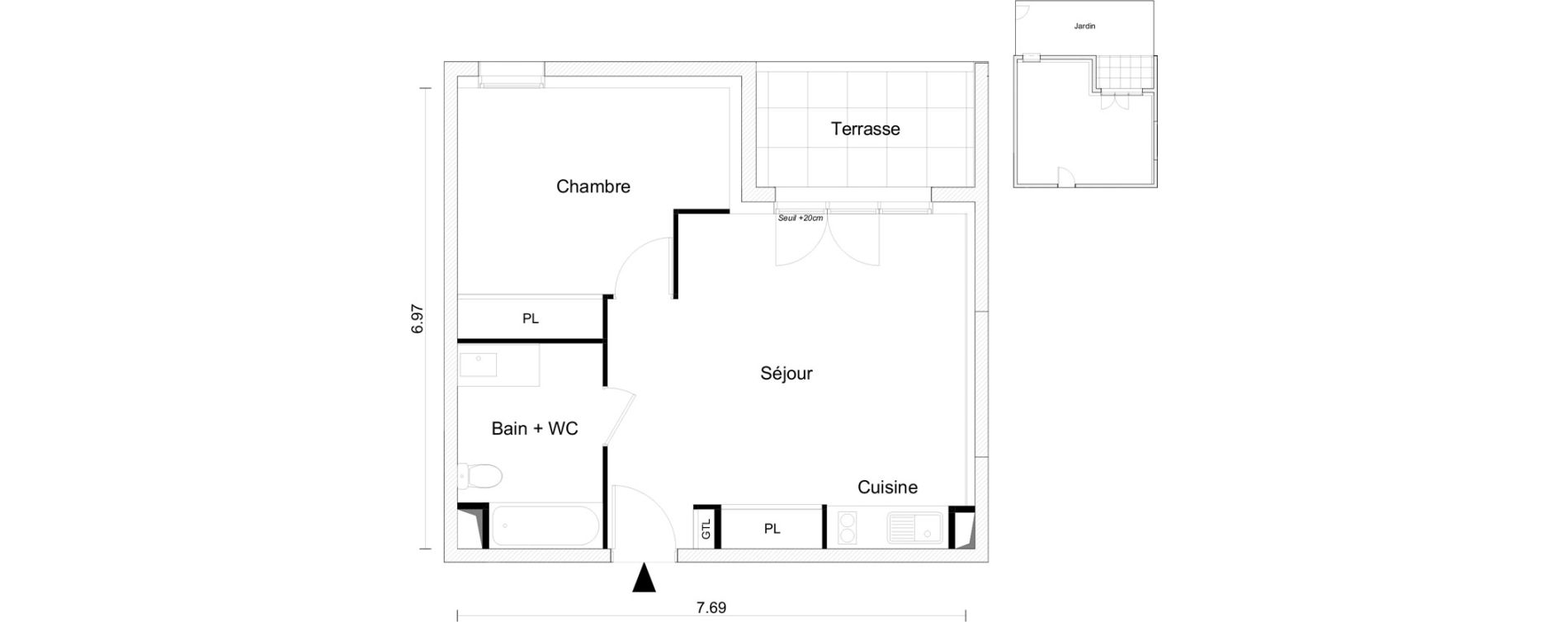 Appartement T2 de 45,32 m2 &agrave; Saint-Gilles-Croix-De-Vie Saint gilles