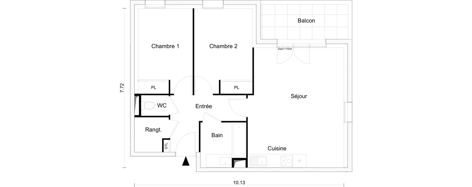 Appartement T3 de 64,04 m2 &agrave; Saint-Gilles-Croix-De-Vie Saint gilles