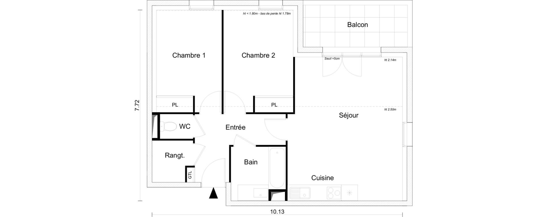 Appartement T3 de 63,92 m2 &agrave; Saint-Gilles-Croix-De-Vie Saint gilles