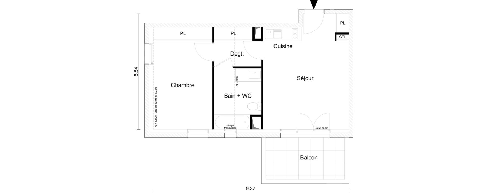 Appartement T2 de 45,37 m2 &agrave; Saint-Gilles-Croix-De-Vie Saint gilles