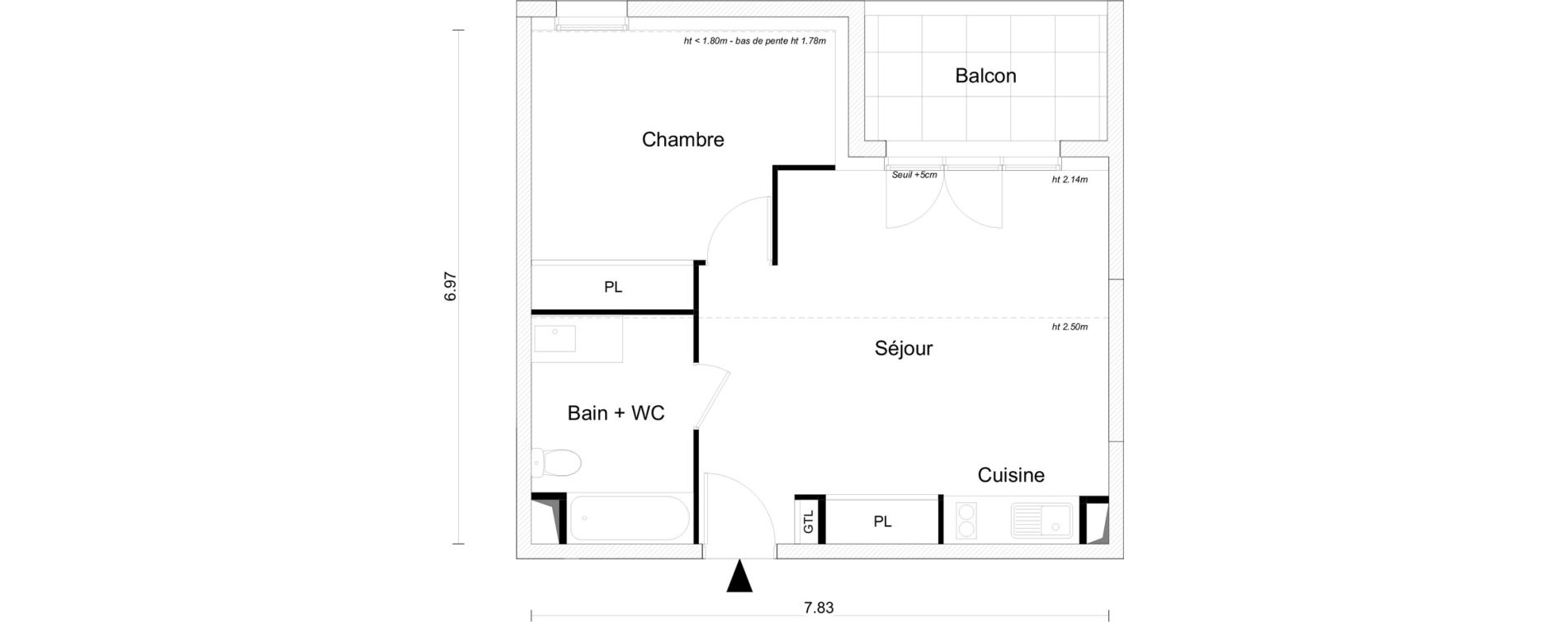Appartement T2 de 45,88 m2 &agrave; Saint-Gilles-Croix-De-Vie Saint gilles