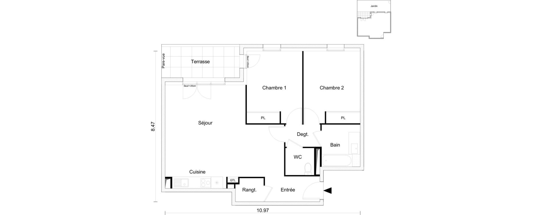 Appartement T3 de 73,70 m2 &agrave; Saint-Gilles-Croix-De-Vie Saint gilles