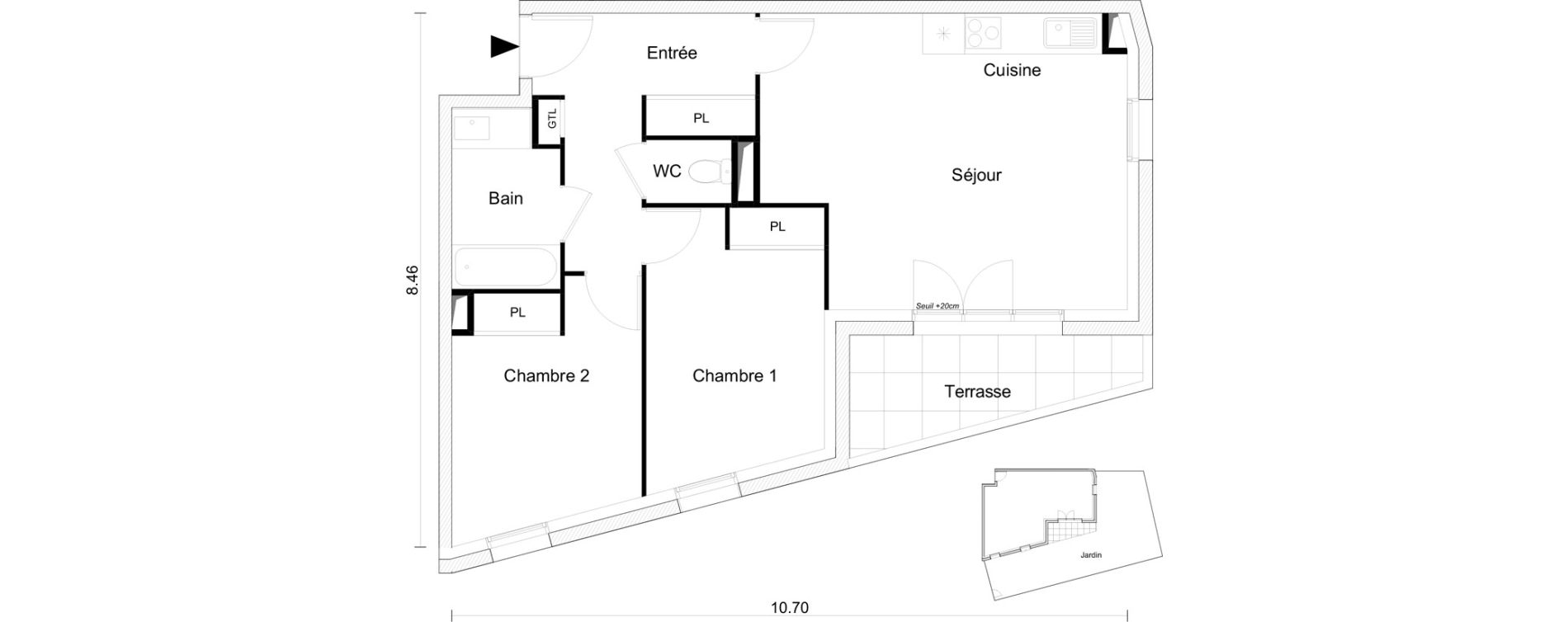 Appartement T3 de 63,09 m2 &agrave; Saint-Gilles-Croix-De-Vie Saint gilles