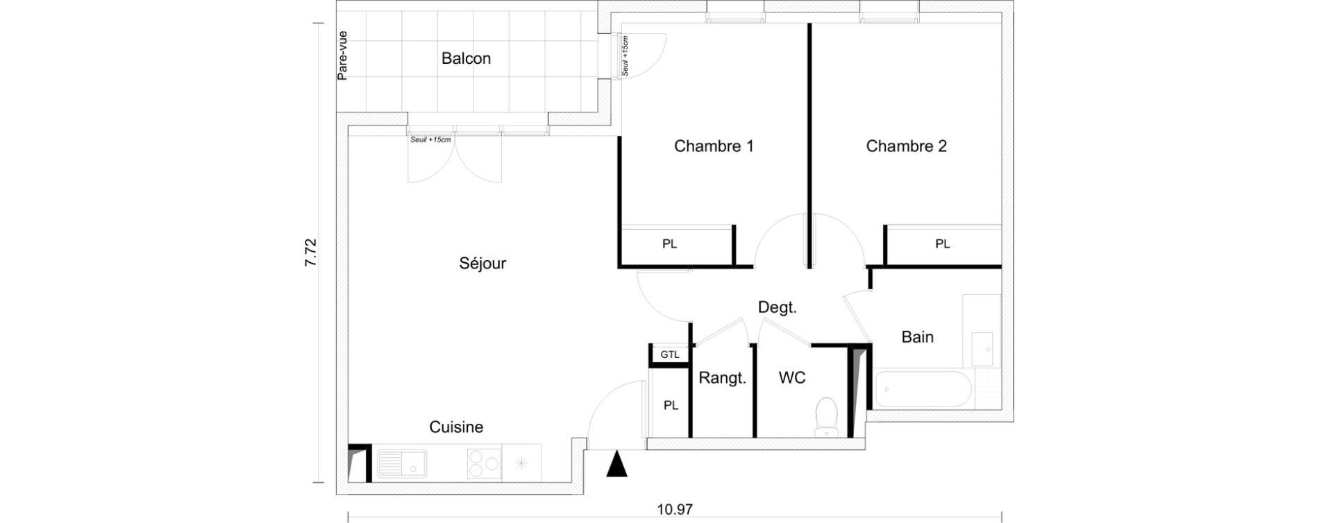 Appartement T3 de 66,87 m2 &agrave; Saint-Gilles-Croix-De-Vie Saint gilles